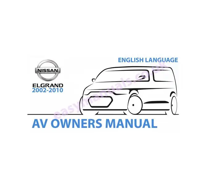 Nissan Elgrand AV Monitor Owners Manual in English - Image 2