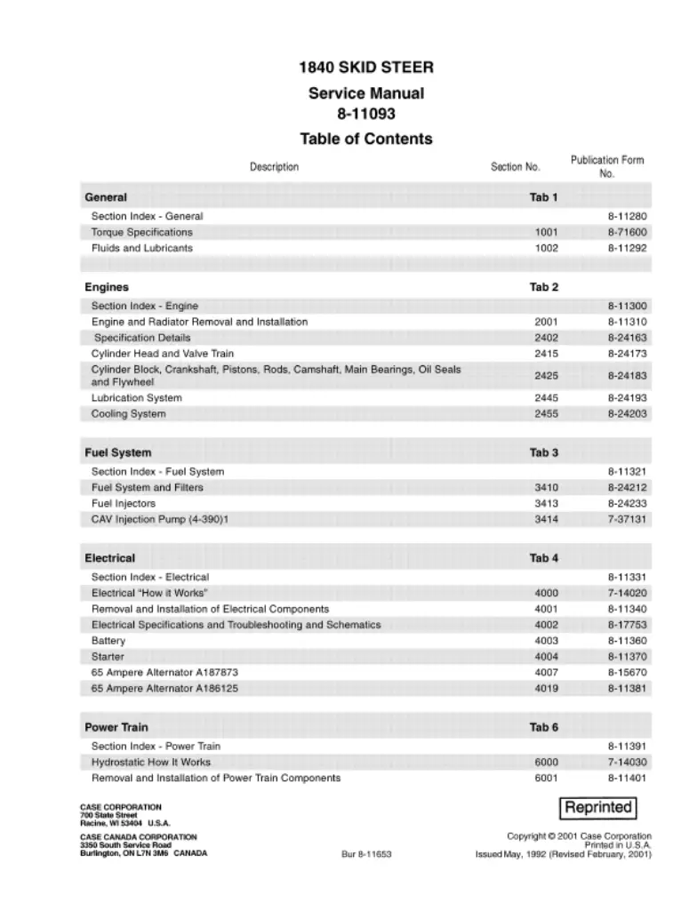 Case 1840 Skid Steer Loader PDF Workshop Service Repair Manual - Image 3