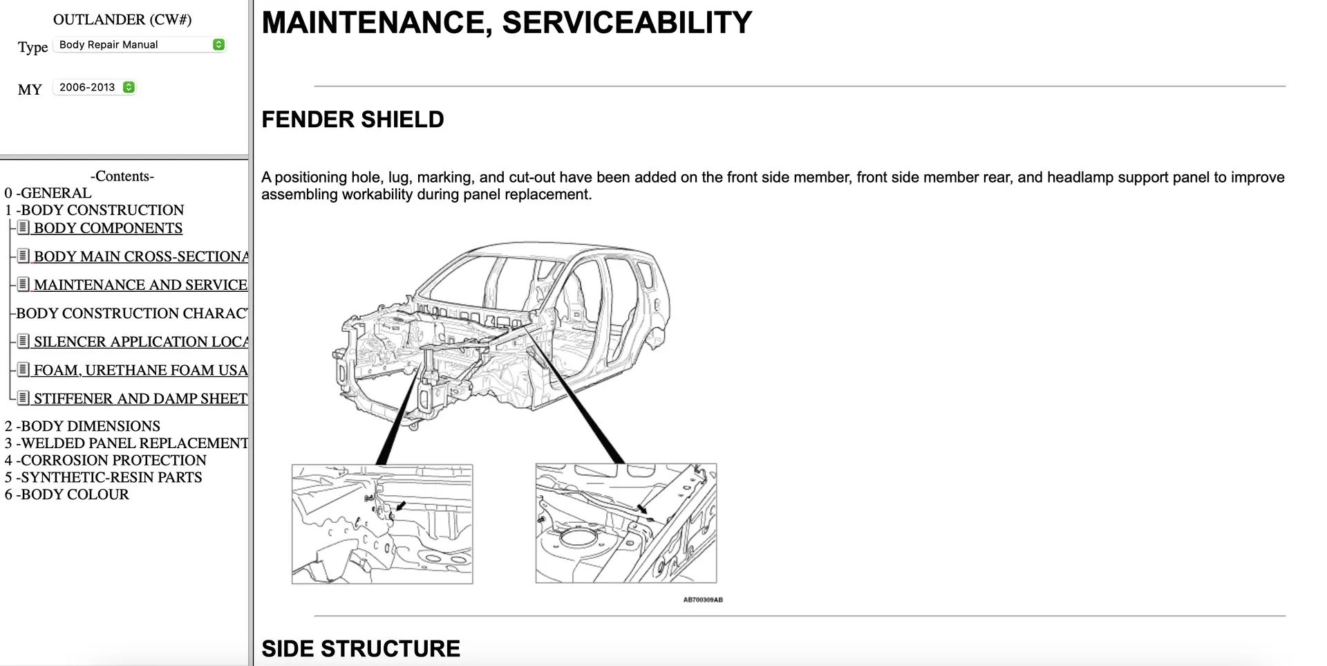 Mitsubishi Outlander Workshop and Wiring Manual 2006-2013 - Image 2