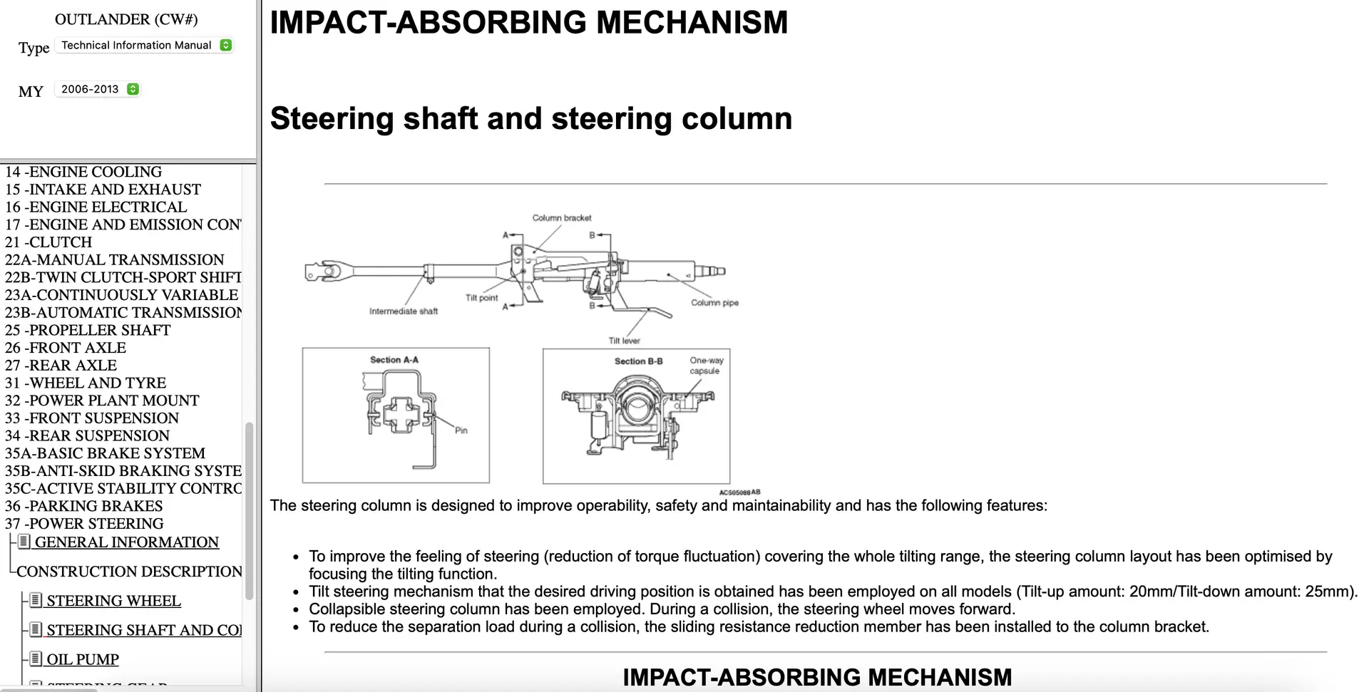 Mitsubishi Outlander Workshop and Wiring Manual 2006-2013 - Image 4